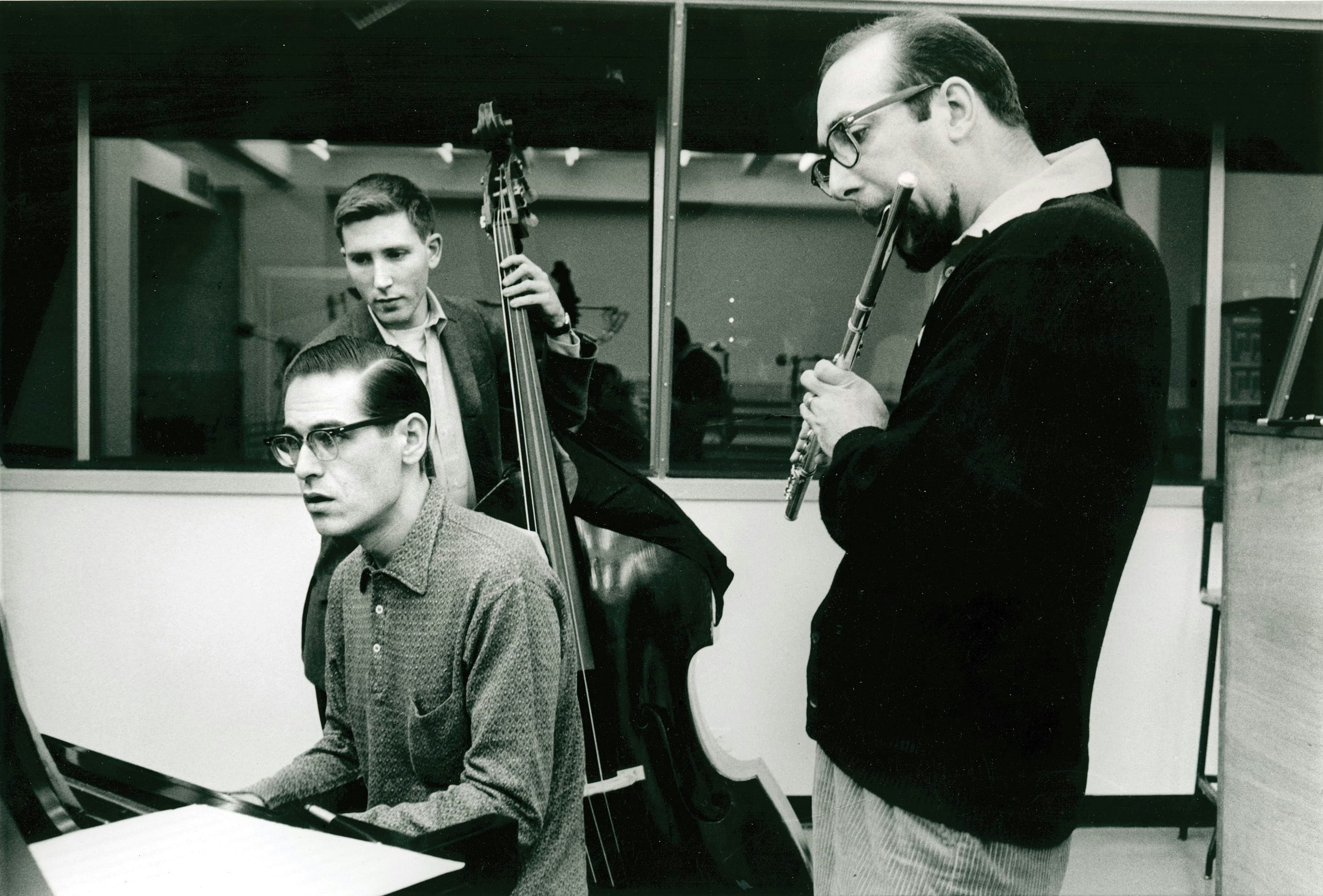 With Bill Evans on Piano and Chuck Istraels on bass, 1961-1962. Photo courtesy of Janeal Arison.